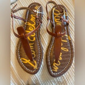 Sam Edelman Brown Leather Thong Sandals Gigi 9.5 NWOT
